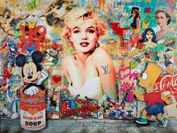 Falling in Love by Uri Dushy - Mixed Media on Aluminium sized 79x59 inches. Available from Whitewall Galleries